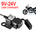 Universal DC 5V 3.1A USB Motorcycle Charger Moto equipment Dual USB Quick Change 12V Power Supply Adapter