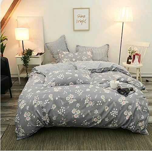 Home Textile Grey bedding star duvet cover set Printed bed sheet +duvet cover +pillowcase Italy bed cover grey dots bedlinen set