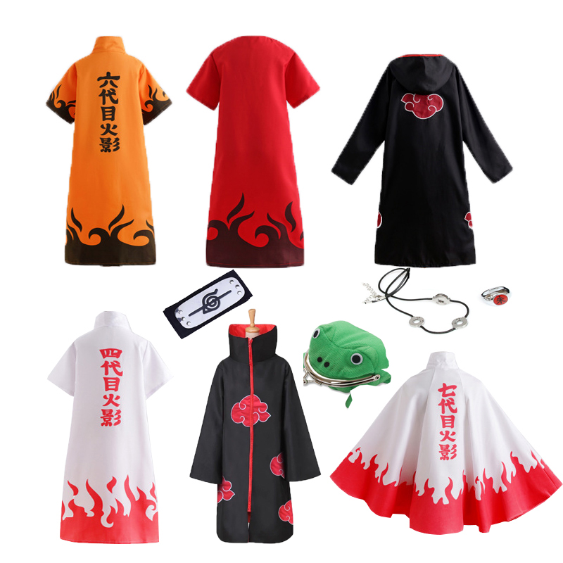 Hot Sale Anime Naruto Akatsuki /Uchiha Itachi Cosplay Halloween Christmas Party Costume Cloak Cape