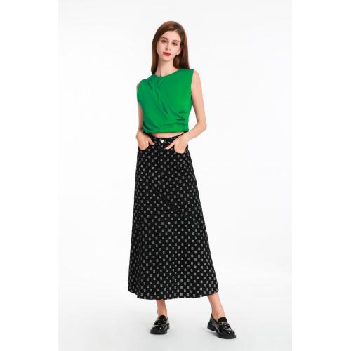 Choose The High Quality Embroidered Fishtail Style Denim Midi Skirt etc.