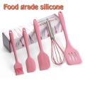 Silicone kitchenware 5-piece set cooking spoon spatula whisk brush kitchen tool color box packaging Cooking Tool Sets Wholesale