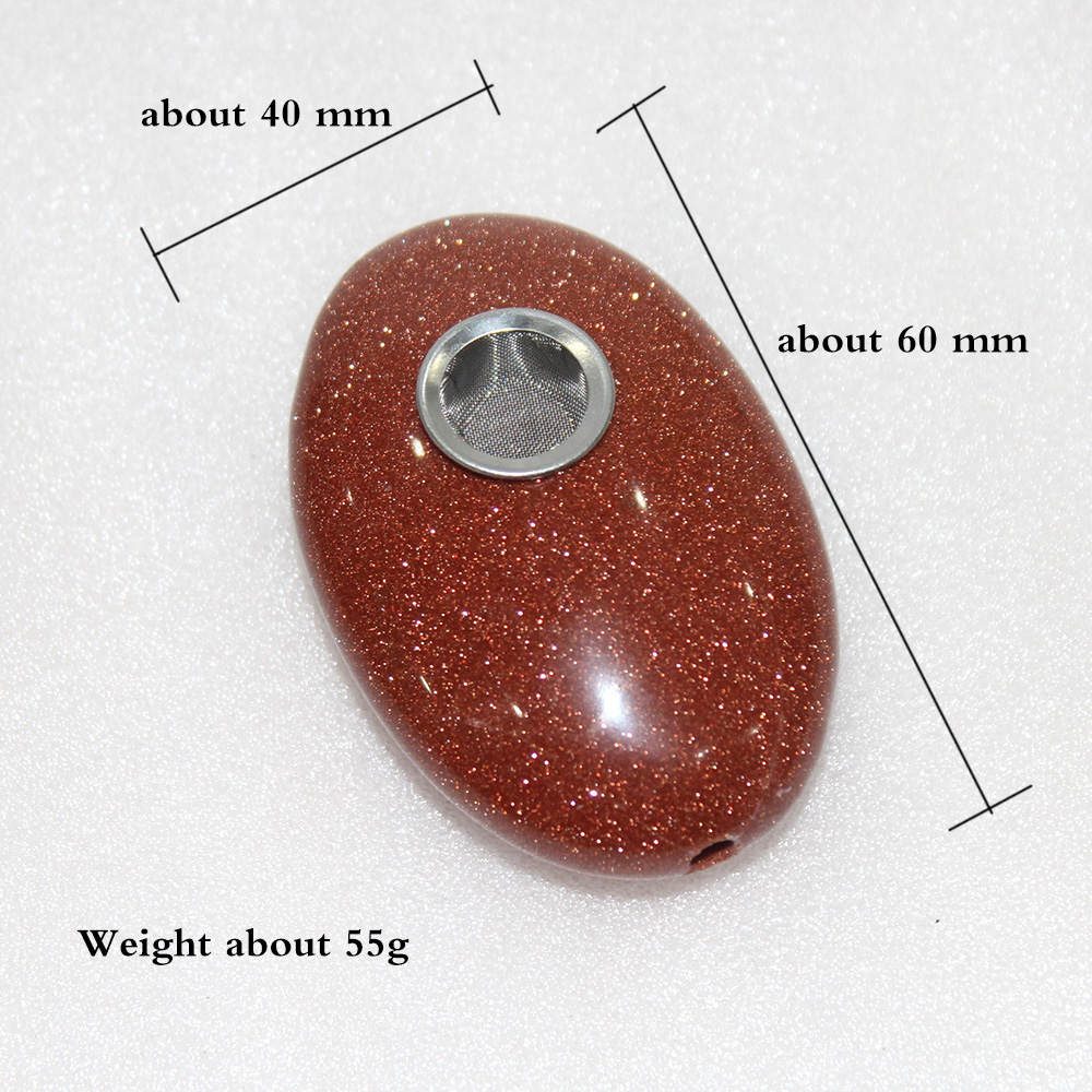 Runyangshi Higth Quality Palm Tumbled Red sandstone Stone Natural Crystal Smoking Pipe Portable Tobacco Wand
