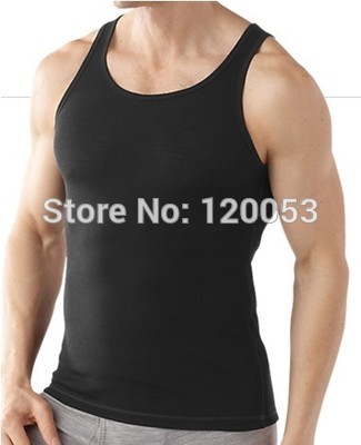 Heavy Quality 100% Australia Merino Wool Vest Men's, Men's Merino Wool Tank Tops, Ribb Material Good Stretch, Breathable