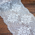 2Yards 23cm Wide Stretch Lace Trim Ribbon White Elastic Lace Fabric Handmade Bra Apparel Lace Lingerie Garters Sewing DIY Crafts