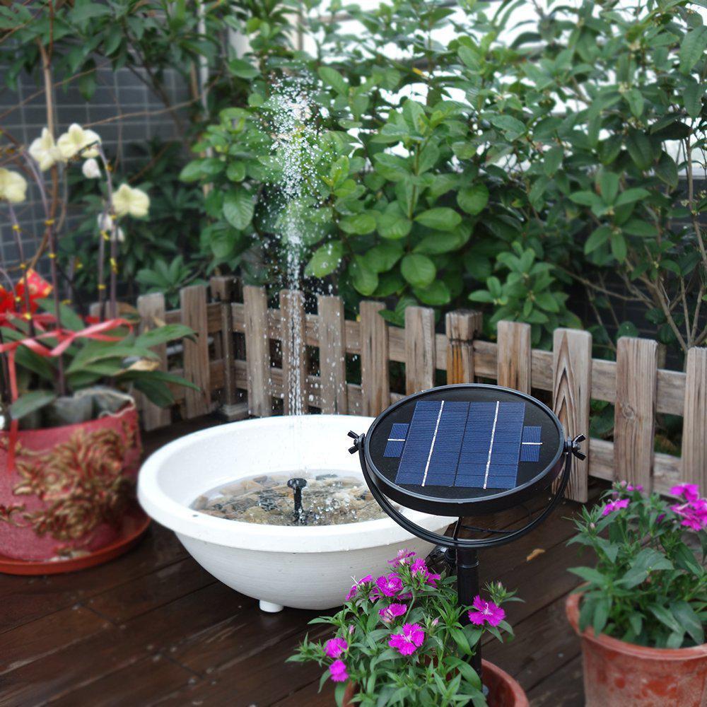 New Outdoor Solar Fountain Solar Water Pump Kit 9V 3W 2W Landscape Pool Garden Fountain