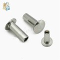 50pcs M6*8/10/12/14/16/18/20/22/25/30 Aluminum Flat Round Head Half Hollow Shank Rivet Aluminum Rivet Nut