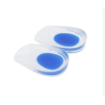 1pair Soft Silicone Gel Insoles for heel spurs pain Foot cushion Foot Massager Care Half Heel Insole Pad Height Increase