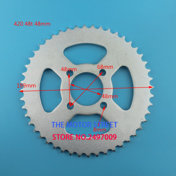 free shipping 420 48Tooth 48mm Rear Chain Sprocket for Chinese ATV Quad Pit Dirt Bike Buggy Go Kart Motorcycle Motor