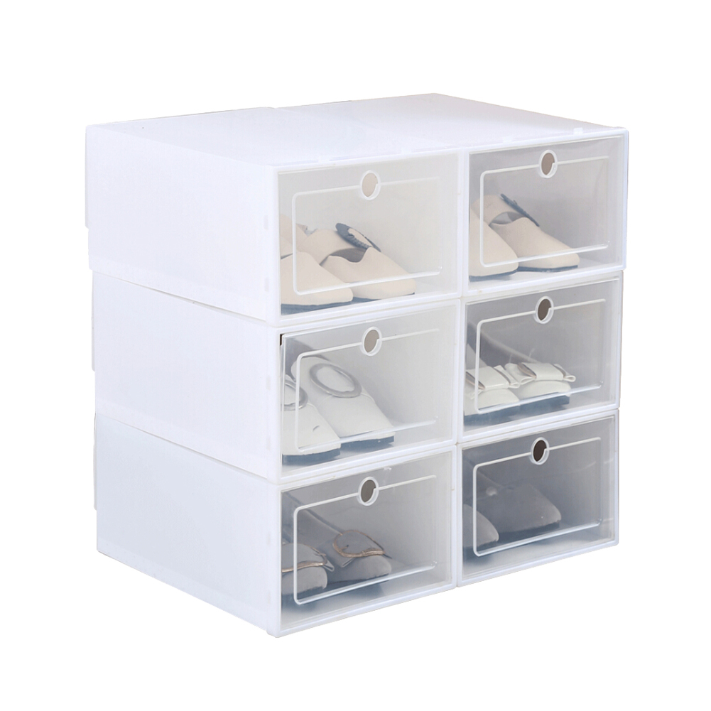Flip Shoes Box Thickened Transparent Drawer Case Plastic Shoe Boxes Stackable Box Shoe Organizer Shoebox storage Shoe rack