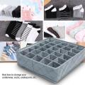 Bamboo Charcoal Non-woven Fabric Foldable Storage Box Socks Organizer Underwear Bra Drawer Panties Necktie Case V0G5
