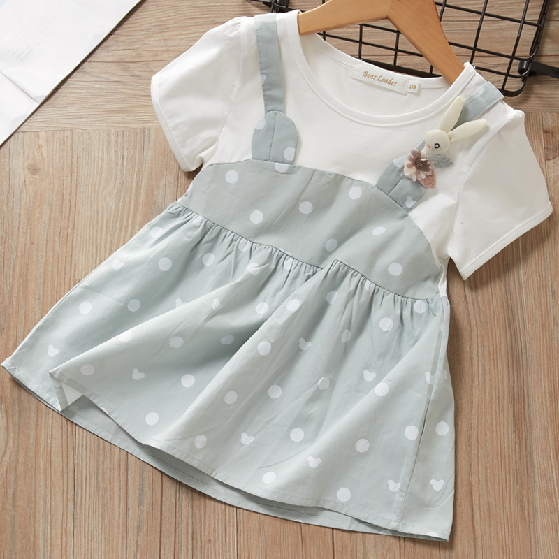 Bear Leader Baby Clothing Sets Cute Summer Sleeveless Dress Girls 3 Pcs Sets Short Pants+Dress Set Stripe Patten for Baby 6-24M