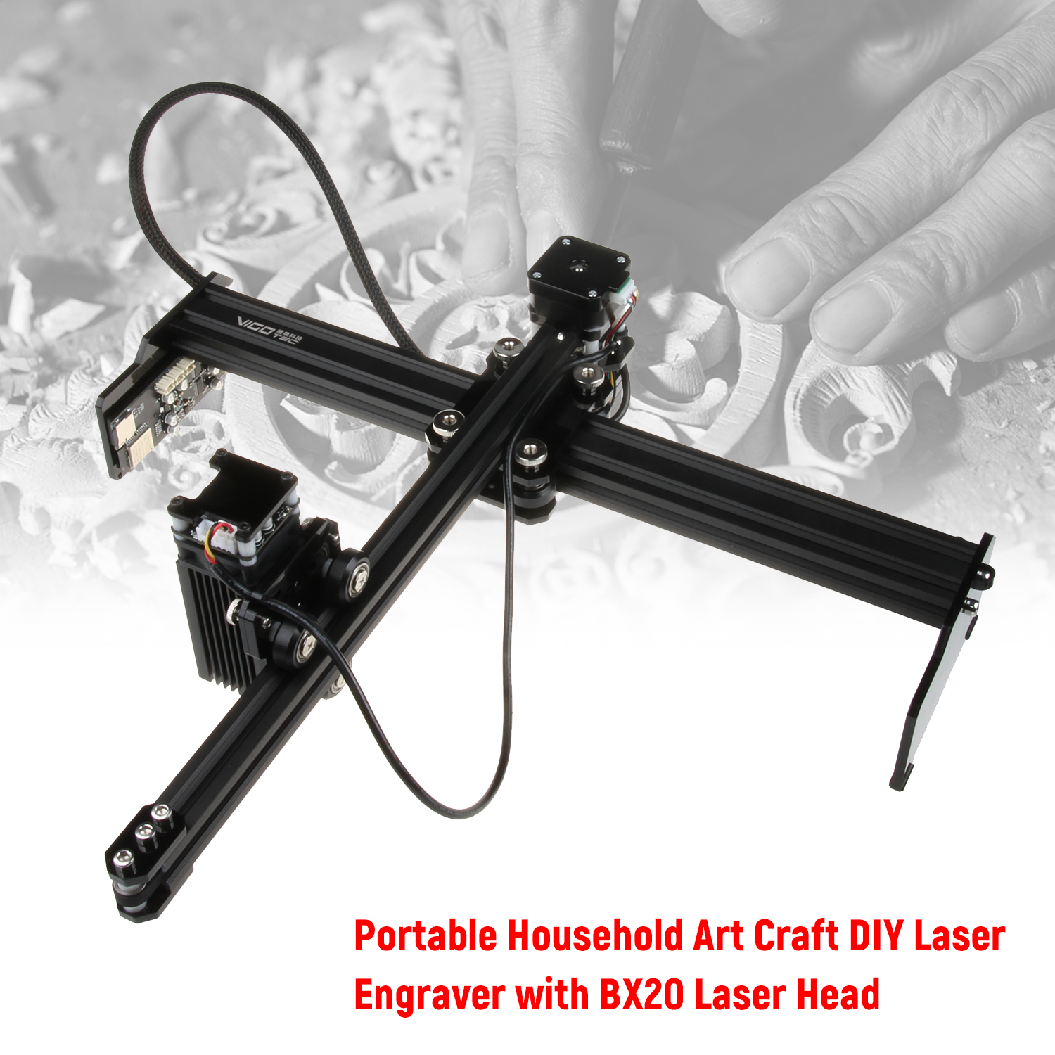 20W Laser Engraver Desktop Engraving Machine Printer CNC Engraving Cutter Household Art Craft DIY Laser Cutting Machine Tool