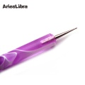 AriesLibra NEW 2-way Nail Art Dotting Tool with Spiral Handle for Rhinestone Nail Art Pen Nail Art Tools New Dotting Tool