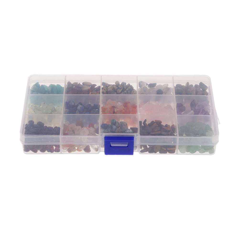 DIY Pure Natural Gravel Loose Beads Box Colorful Irregular Crushed Stone Kit Natural Crushed Stones Chips Stones