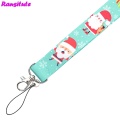 Christmas Series Christmas Father Neckband Lanyard Key ID Card Mobile Phone Strap Multifunctional Mobile Phone Decoration R701