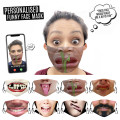 Mask For Face With Adult Face Printed Funny Face Outdoor Breathable Cycling Mask Quick-Drying Keep Halloween Cosplay Маска