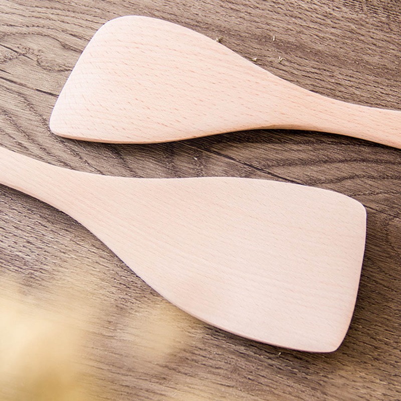 1Pc Natural Health Bamboo Wood Kitchen Slotted Spatula Spoon Mixing Holder Cooking Utensils Dinner Food Wok Shovels Turners