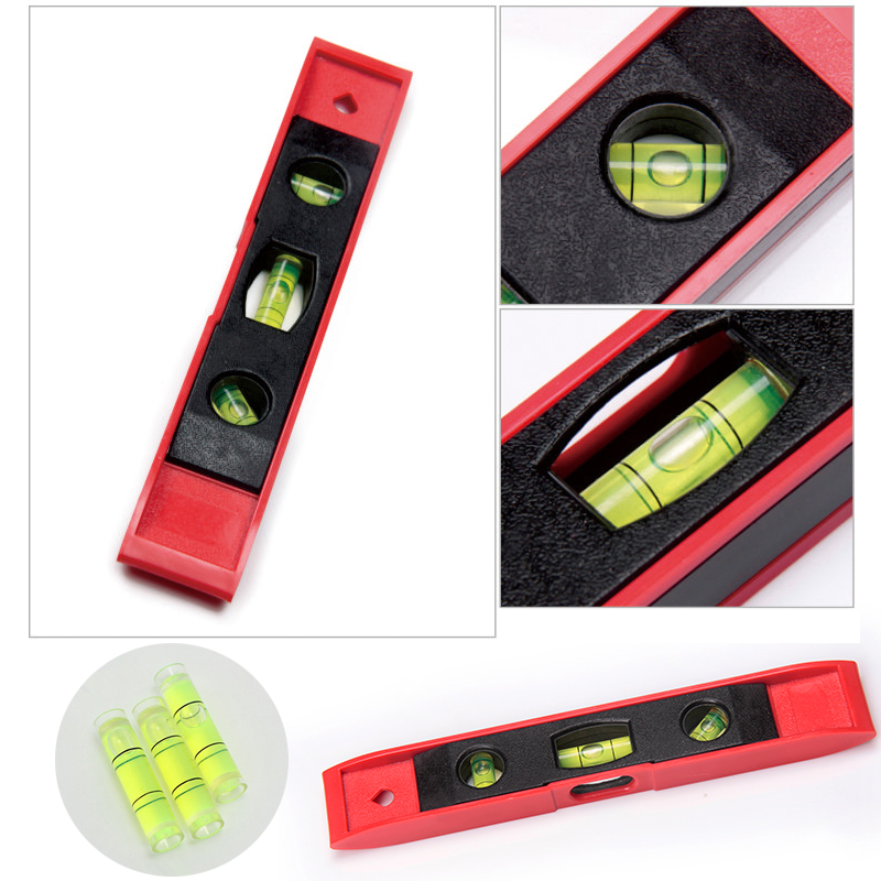 3 Bubble Spirit Level Bubble Ruler Magnetic ABS Shell Vertical Horizontal 45 Degree Bubble Level Measuring Instrument Tool