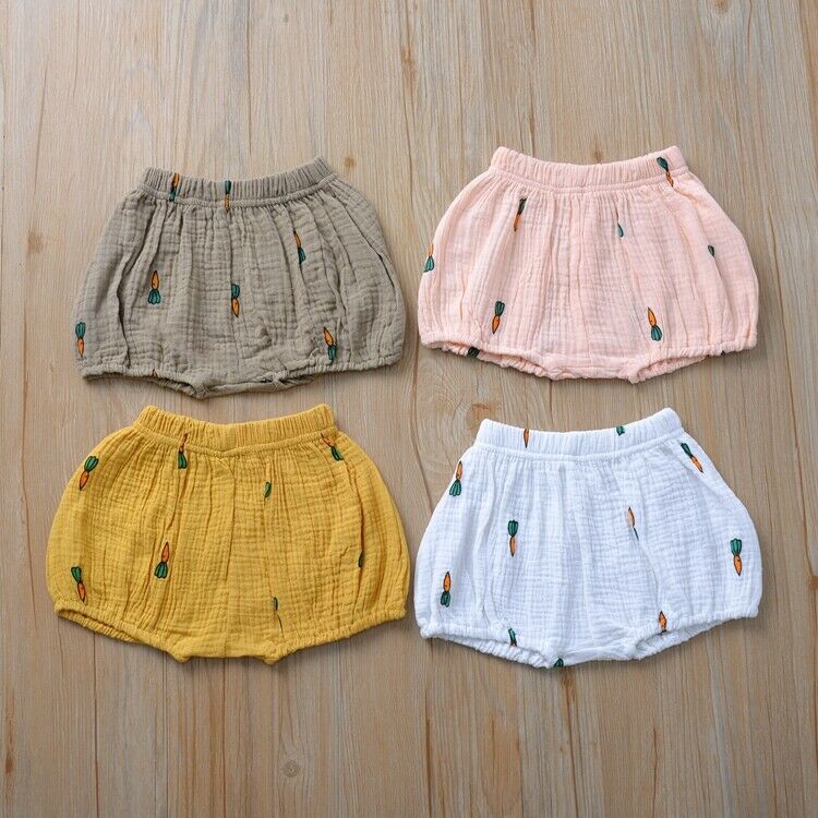 Citgeett Summer 0-3T Newborn Baby Boy Girl Kids Pants Shorts Bottoms PP Linen Bloomer Shorts Panties