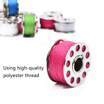 25pcs/box 25m/roll Sewing Thread Kit for Sewing Machine Reel Bobbin Line Shuttle Core DIY Apparel Embroidery Supplies