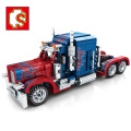 Sembo 849PCS Peterbilt 389 Truck Model Building Blocks Technical Heavy Container Vehicle Set Car Bricks Children Kids Toys Gifts