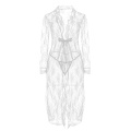 Varsbaby sexy floral lace underwear sleepshirts deep V nightgowns for ladies