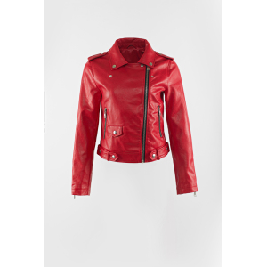 Ladies PU biker jacket