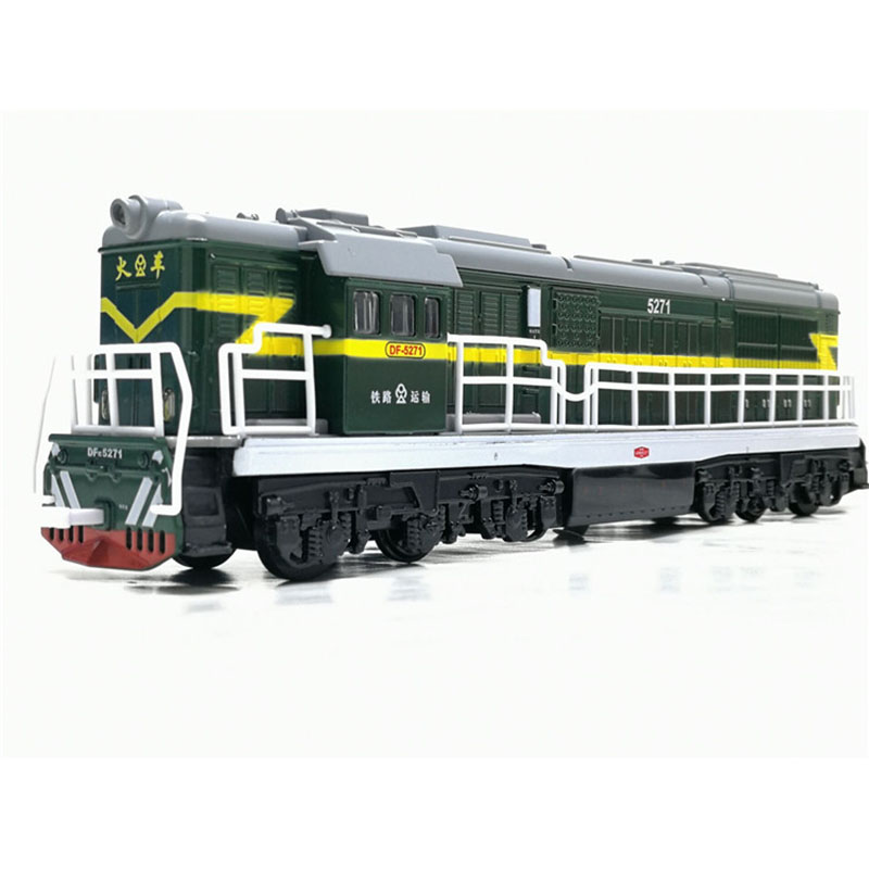 1/50 Scale Die cast Toy Model China Classical Dong feng 5271 Locomotive Classical Train Pull Back Sound Light Toy Free Shipping