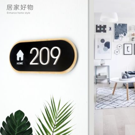 House number plate home hotel guesthouse apartment dormitory guest house house number custom room card digital sticker door