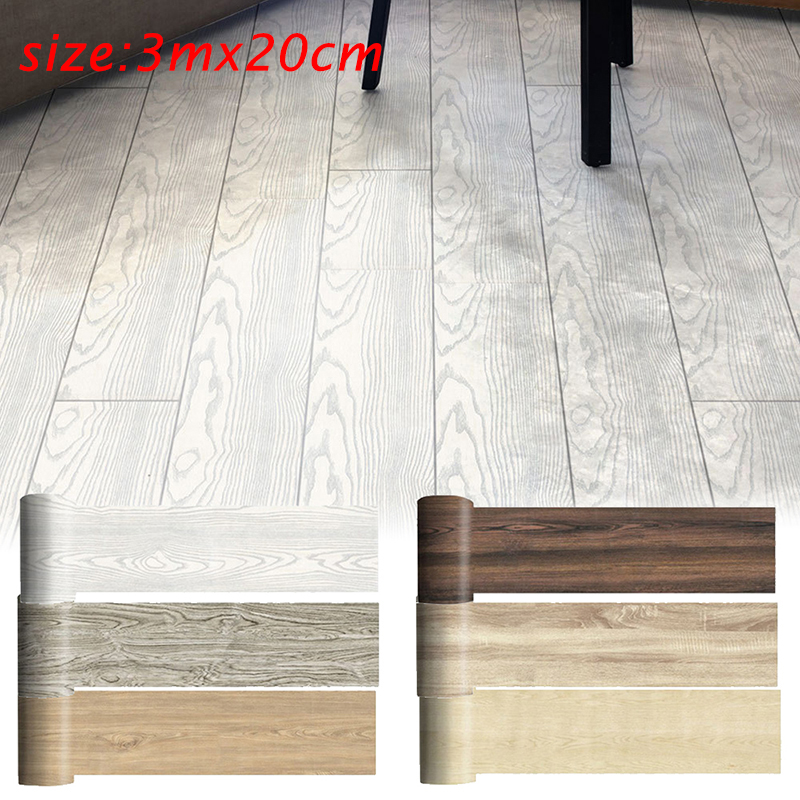 20x300cm Self-adhesive Wood Grain Floors Stickers PVC Removable Decorative Film Wall Stickers For Home Floor Paper Decoration