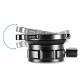KINGJOY LB-60 69mm Speedy Adjustable Leveling Base Panning Level With Offset Bubble Level For All Tripods With 1/4 thread