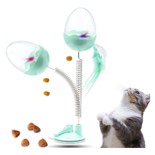 Dispensing Puzzle Cat Toy with Feather