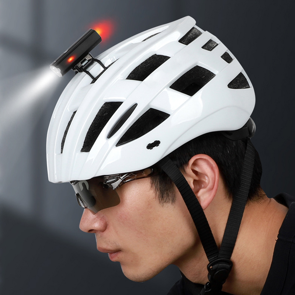 2 IN 1 Bike Light USB Rechargeable Cycling Helmet Headlight Waterproof Bicycle Light Taillight Handlebar Front Light Taillight