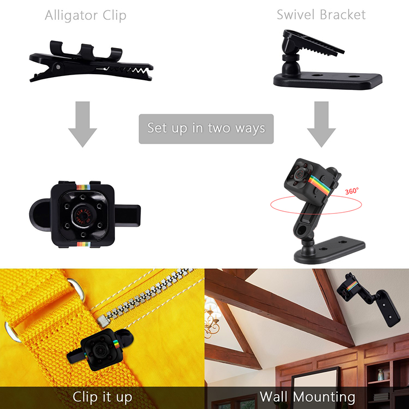 SQ11 Mini Camera Espias Escondidas Night Vision Secret Small Camcorder Espion Body Micro Cam Support Hidden TF Card