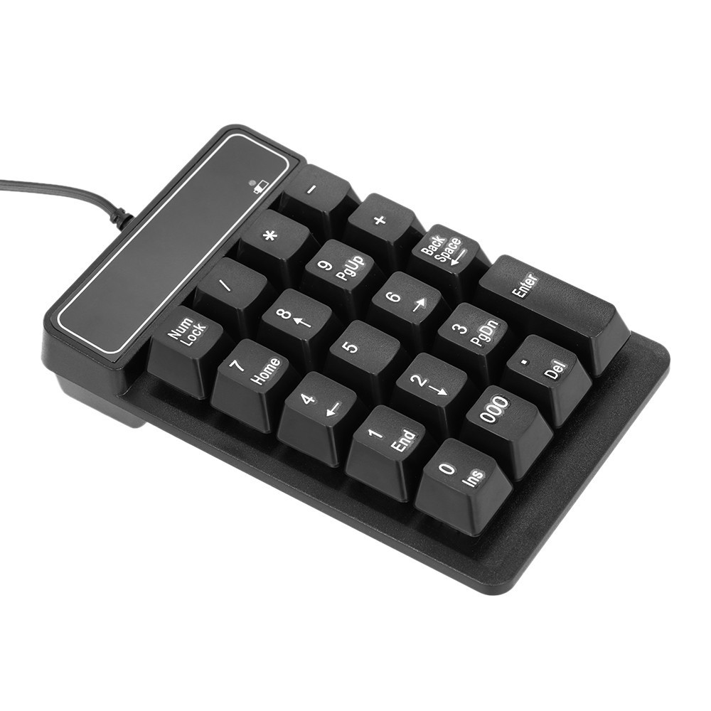 Bkscy19 Keys USB Mechanical Wired numeric keypad Keyboard Mini number keycaps Numpad Keyboard for Laptop Desktop PC Computer