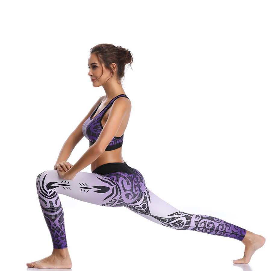 LI-FI Yoga Set Fitness Sports Women Running Suit Push Up Leggings Yoga Wear Workout Gym Wear Tight Slim Training Suit