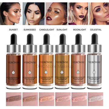 Liquid Highlighter Makeup Contouring Face Base Primer Bronzer Shimmer Contour Cream Concealer Highlighters 6 Colour