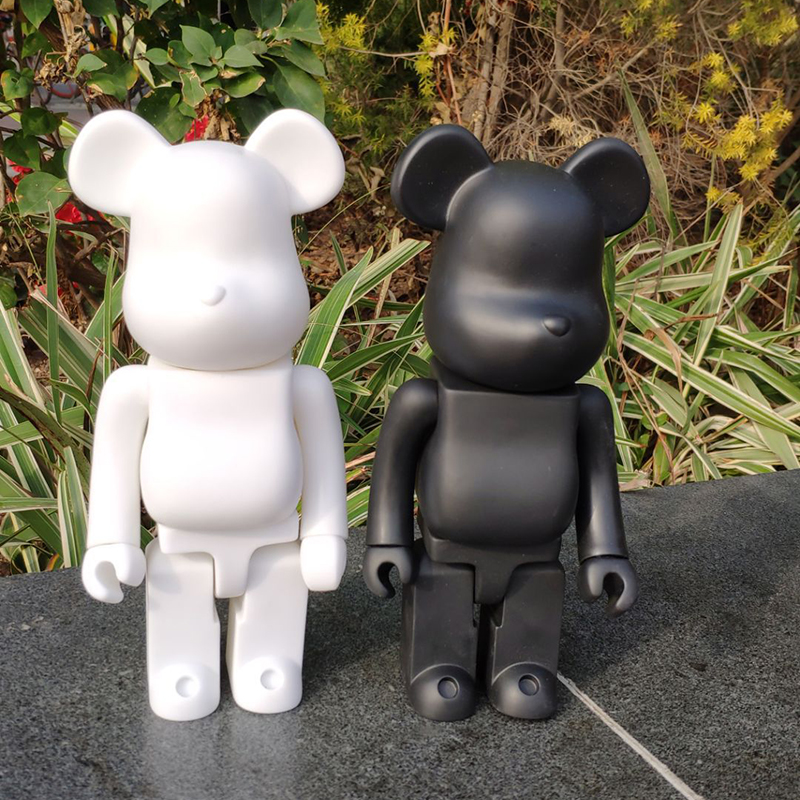 11inch 400% Bearbricklys Bear@bricklys Action Figures Block Bear PVC Model Figures Children Gifts DIY Paint Dolls Kids Toys