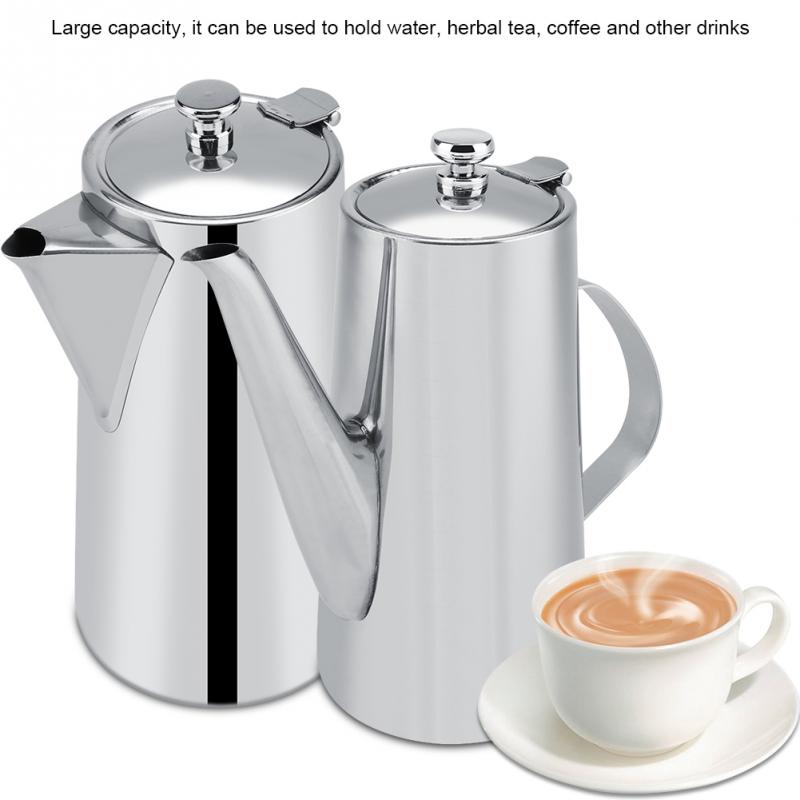 Hot 2L Hight Quality Stainless Steel French Press Coffee Tea Pot with Filter Delicate Coffee Maker