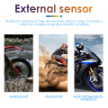 Motorbike Tire Tyre Pressure Temperature Monitoring Alarm System Waterproof LCD Motorcycle TPMS with 2 External Sensors