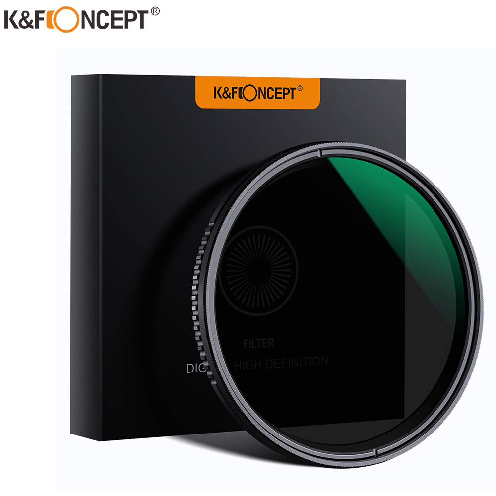 K&F Concept ND8-ND2000 ND Filter Camera Lense Variable Neutral Density Multi-Resistant Coating 49mm 52mm 58mm 62mm 67mm 77mm