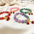 Momiji 10mm Natural Stone Beaded Bracelet Multi-colored Fashion Jewelry for Women Handmade Round Charm Bracelet Bangle Wholesale