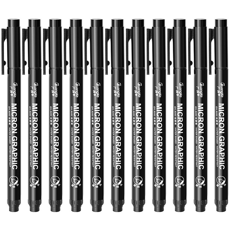 Drawing Pen Fineliner Ultra Fine Line Art Pen Black Ink 005 01 02 03 05 08 Micron Drawing Pen Office School Set