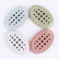 Pokich Silica gel hollowed Home Traveling Drain Toilet Lid Bathroom Case Double Soap Holder Storage Soap Box Wash Soap Dish Home