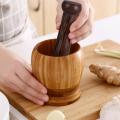 1pc Kitchen Mills Solid Wood Garlic Pounder Herb Pestle Spice Masher Kitchen Tool For Home Restaurant