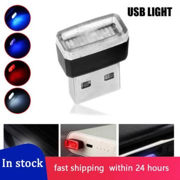 Mini 7-colour USB Decorative Lamp Ambient Lamp Car LED Atmosphere Lights Emergency Lighting Car-styling Auto Interior Lights