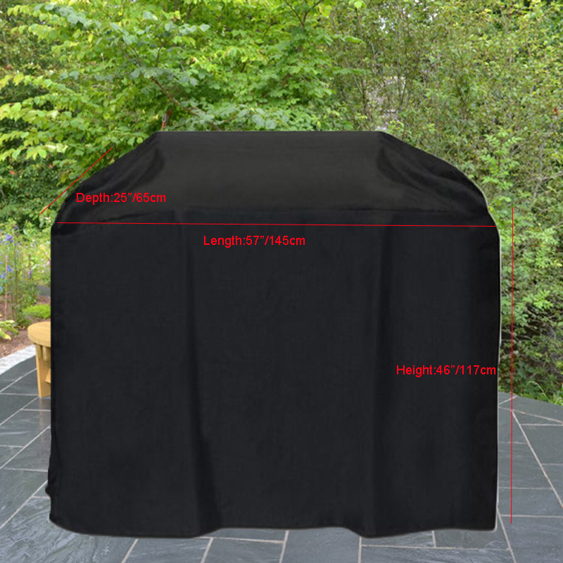 Universal BBQ Grill Cover,custom Gas Barbecue Grill protective cover,Black color Waterproofed,outdoor furniture cover