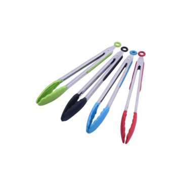 Stainless Steel Locking Kitchen Tongs with Silicon Tips