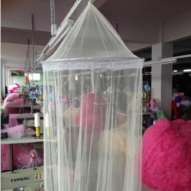 Universal Elegant Round Lace Insect Bed Canopy Netting Curtain Dome Polyester Bedding Folding Circular Hung Home Mosquito Net