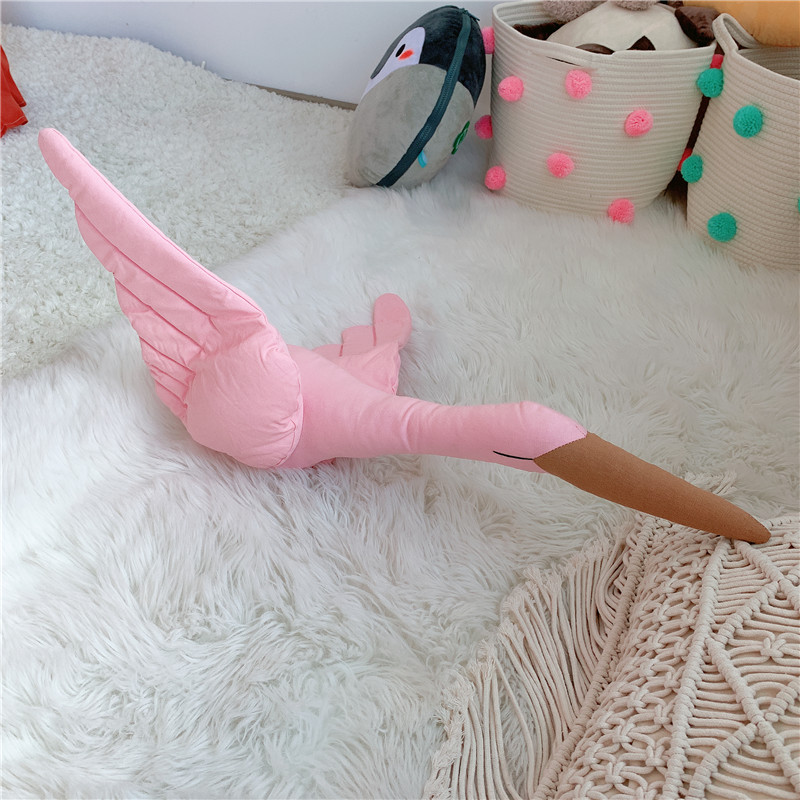 Soft Hanging Beige Swan Plush Toy Kids Room Decor Photo Props Baby Appease Sleeping Doll Animal Stuffed Toy Child Birthday Gifts